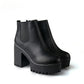 Women's Block Heel Ankle Boots | Velvet Lined Winter Fashion Shoes