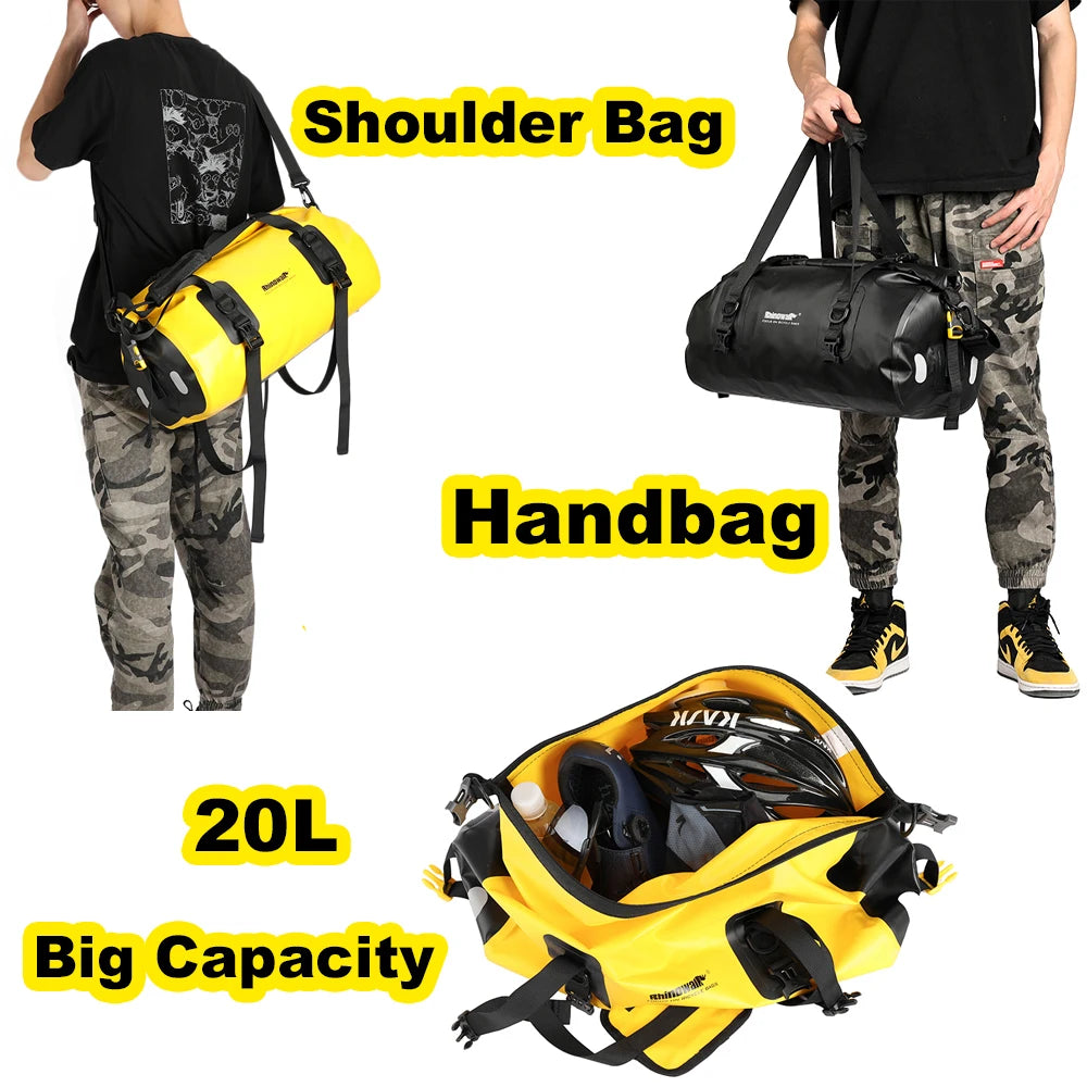 Waterproof Bike Rear Seat Bag | 20L Large Capacity Rack Pannier Pack