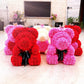Rose Teddy Bear with Heart | 25cm Everlasting Flower Valentine Gift