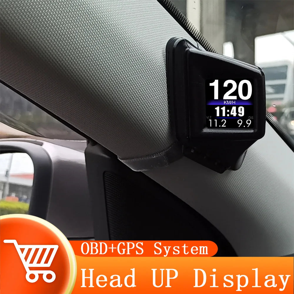 OBD2 + GPS Head Up Display | Digital Car Speedometer & Safety Gauge
