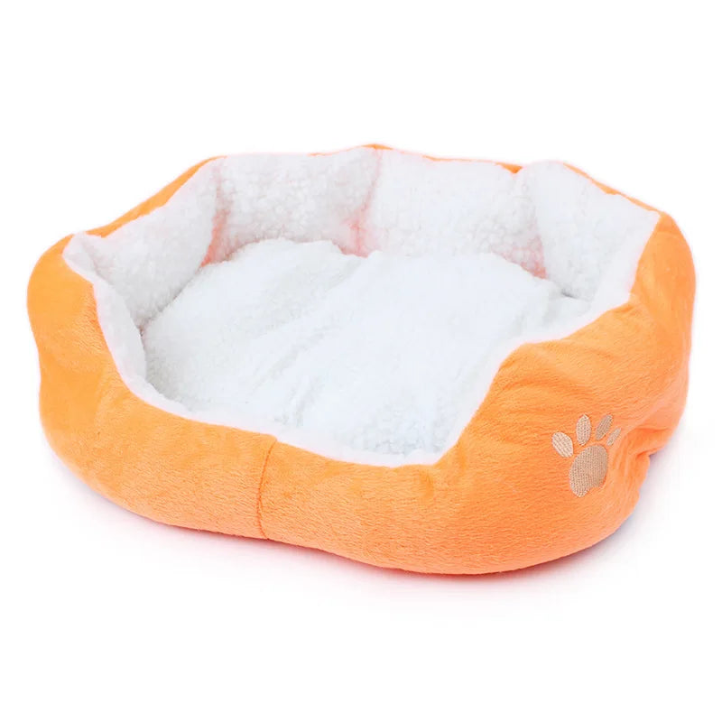 Lamb Wool Dog Bed - Plush Pet Cushion for Teddy & Bichon