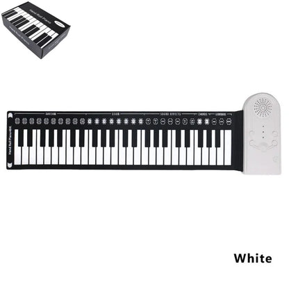 49-Key Roll Up Silicone Piano | Portable Foldable Keyboard for Kids