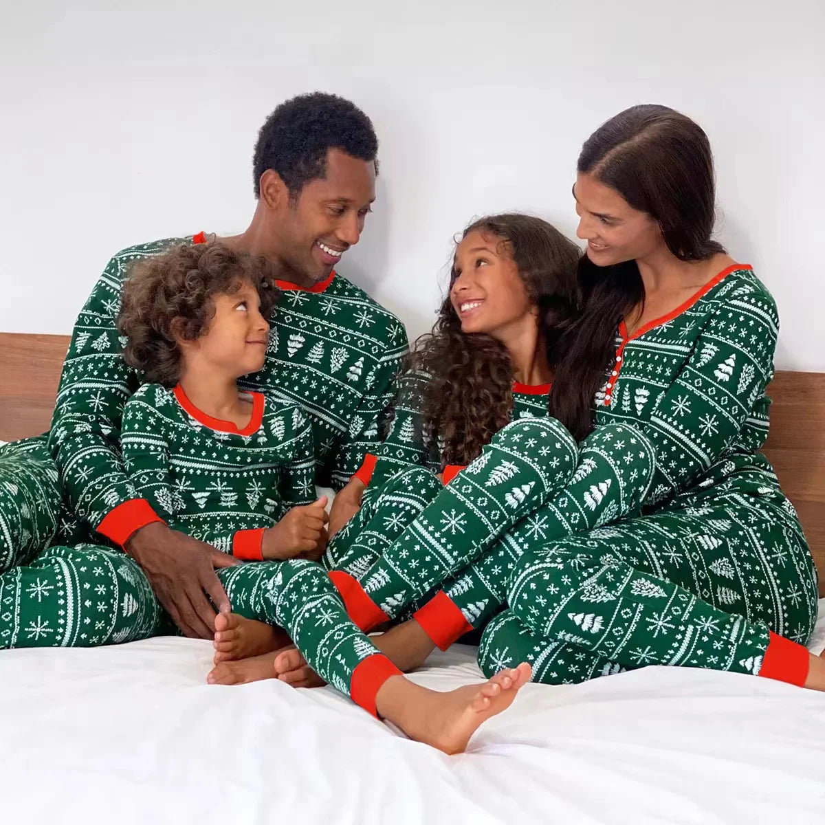 Family Matching Christmas PJs | Reindeer & Tartan Xmas Pyjama Set