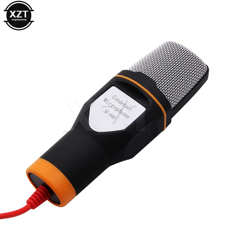 3.5mm Condenser Microphone with Tripod Stand | HiFi Studio Mic for PC, Laptop, and Recording