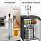 3 Faucet Kegerator Beer Tower | 3" Silver Column Flow Control Taps
