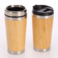 Bamboo Tea Thermos | 500ml Steel Double Wall Vacuum Flask Infuser ID