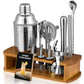 25pc Boston Cocktail Shaker Set | Professional Bartender Kit & Stand