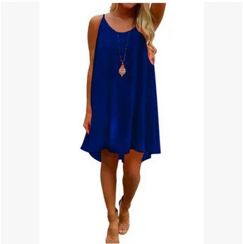 Sexy Womens Mini Summer Dress | Sleeveless Backless Beach Party Robe