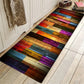 Coastal Shell & Wood Print Mat | Nautical Patchwork Area Rug