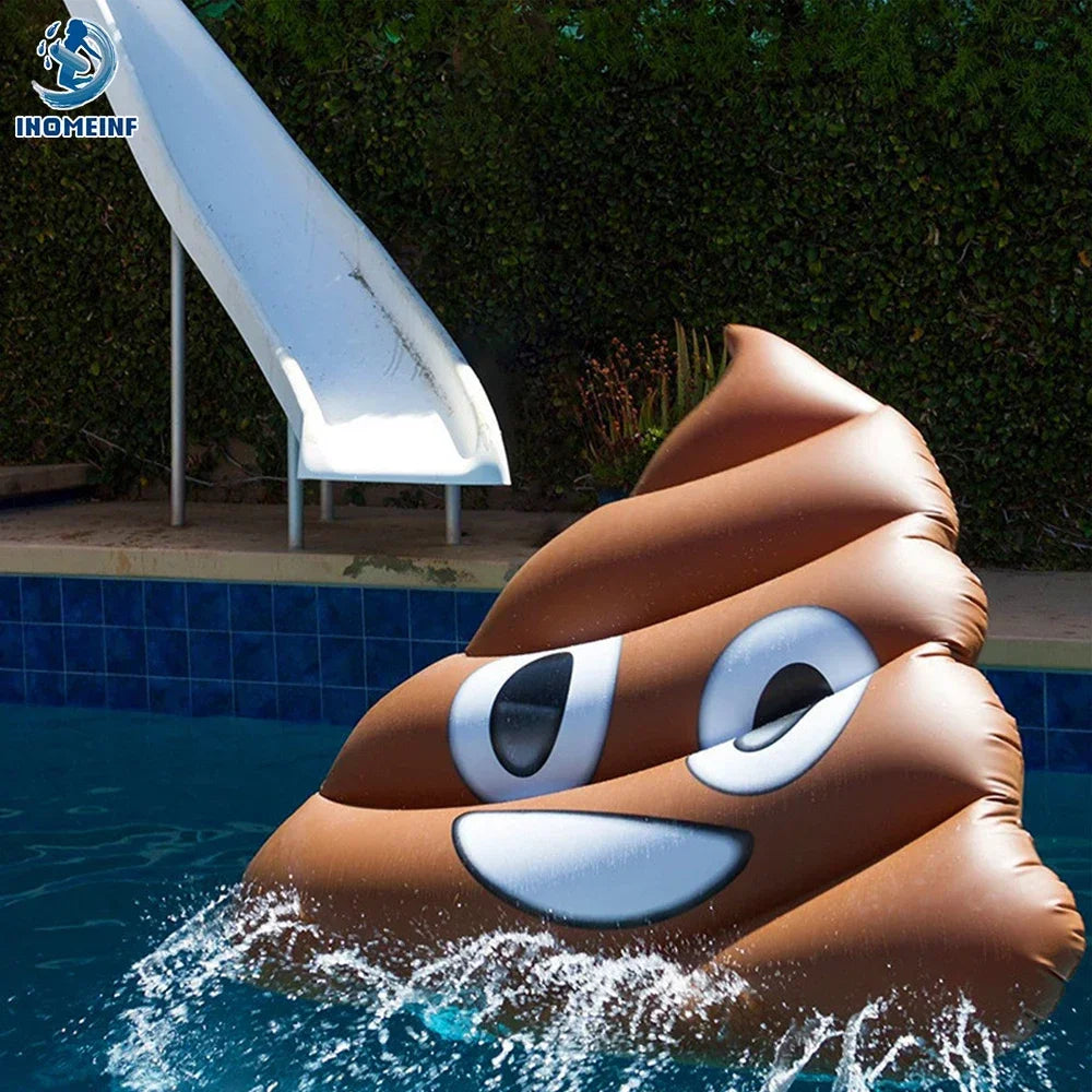 Giant Poo Emoji Pool Float | 160cm Inflatable Adult Water Lounger