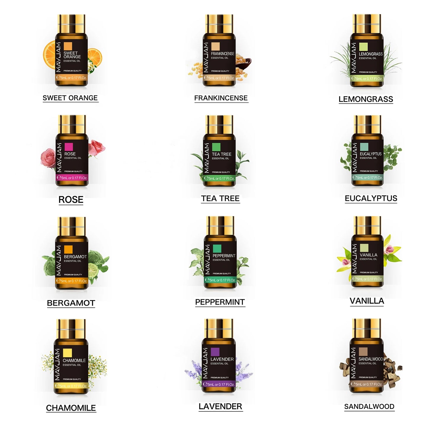 20 Bottles Essential Oils Set | Aromatherapy Fragrance Kit for Diffuser