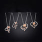 Rose Gold Heart Pendant Necklace | Elegant Cubic Zirconia Jewellery