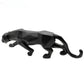 Geometric Panther Statue - Modern Gold Leopard Resin Sculpture