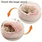 Calming Cat Bed Cave | Warm Plush Hooded Doughnut Nest & Pet Mattress