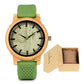 Wooden Watch with Leather Strap | Handmade Eco-Friendly Quartz Gift