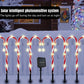 5-Piece Solar Christmas Candy Cane Lights - Pathway Decor