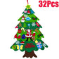 DIY Felt Christmas Tree Set - Kids Wall Decor & Ornaments