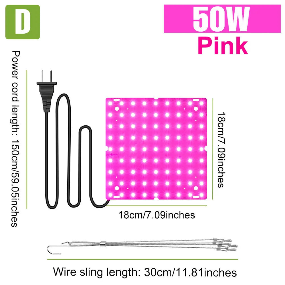 200W LED Plant Grow Light | Full Spectrum Quantum Board Greenhouse Lamp