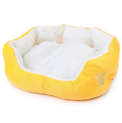 Lamb Wool Dog Bed - Plush Pet Cushion for Teddy & Bichon
