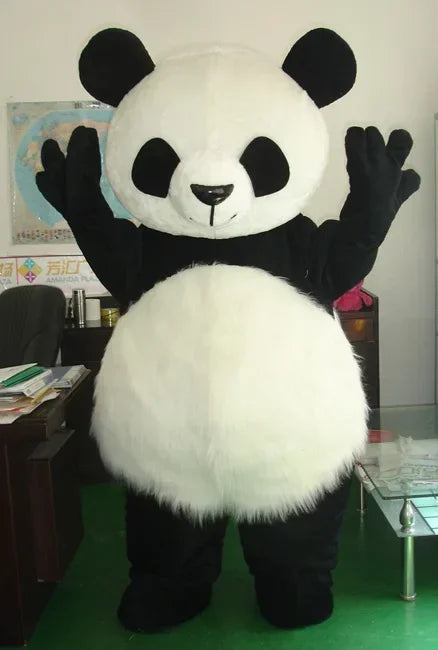 Panda Bear Adult Mascot Costume - Plush Funny Fancy Dress