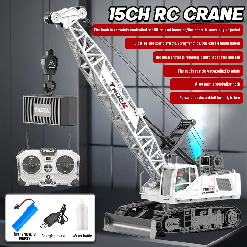 15CH RC Spray Crane Truck | Pro Alloy Metal Remote Control Excavator