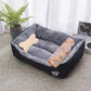 Large Dog Bed Warm Square Nest | Plush Pet Kennel Puppy Basket Cushion