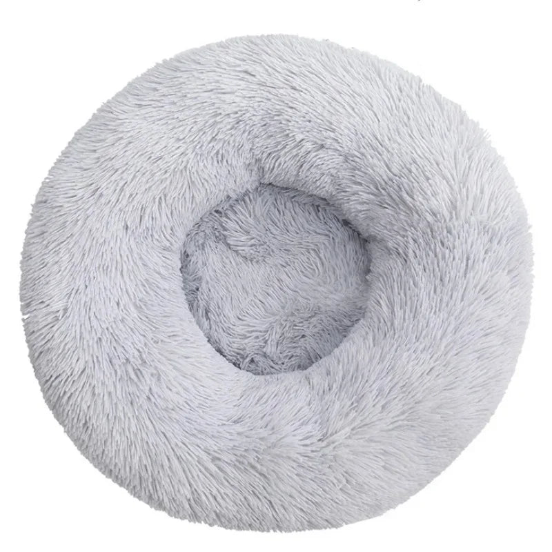 Round Pet Bed | Super Soft Plush Dog House Winter Warm Sleeping Mat