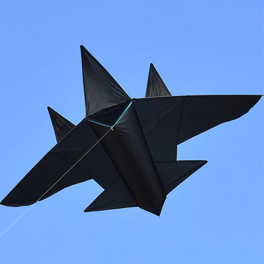 Fighter Aircraft Kite for Kids - Large 1.5m Wingspan & 100m Line