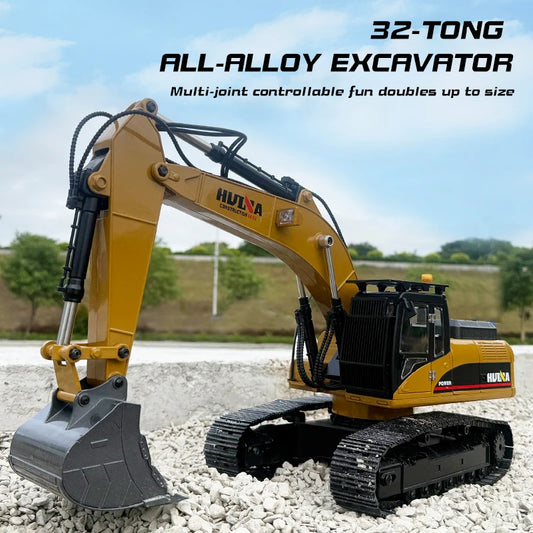 All-Alloy RC Excavator 23 Channel | Professional Metal Remote Digger