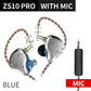 KZ ZS10 Pro 4BA+1DD Hybrid Metal Earphones | 10-Driver HIFI Bass IEM