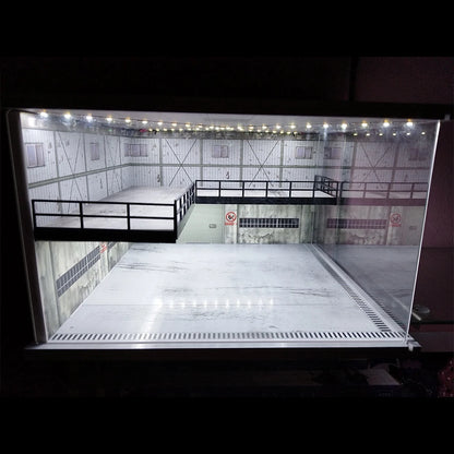 LED Lighted Parking Lot Diorama - Multi-Scale Diecast Display