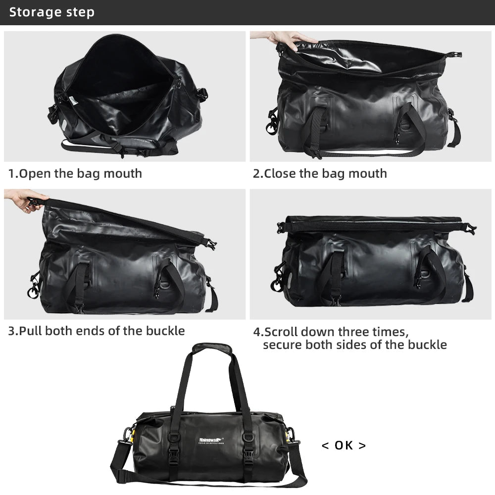 Waterproof Bike Rear Seat Bag | 20L Large Capacity Rack Pannier Pack