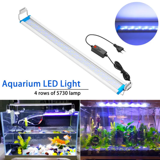 Super Slim LED Aquarium Light | Extensible Waterproof Plant Tank Lamp