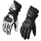 Leather Motorcycle Racing Gloves | Carbon Fiber Armor Gauntlets