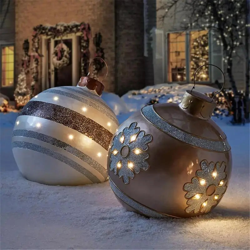 60cm Giant Outdoor Christmas Inflatable Ball - PVC Ornament