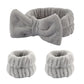 3Pcs Spa Headband & Wristband Set | Microfiber Face Wash Makeup Band