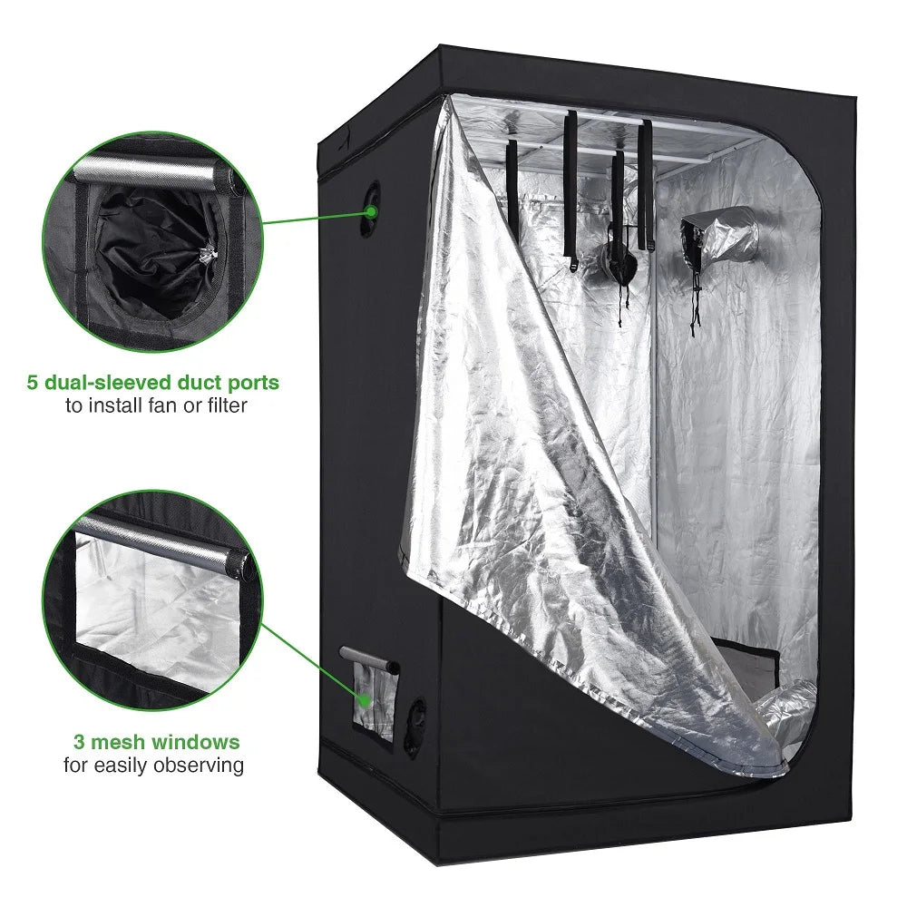 150x150x200cm Grow Tent | Stealth Hydroponic Room - 600D Mylar Fabric
