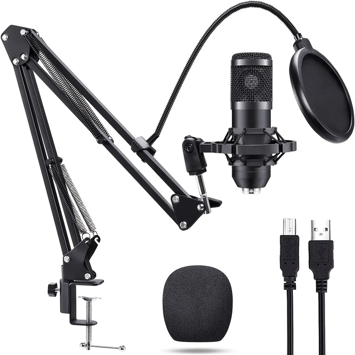 Professional Studio Microphone Kit - Scissor Arm Shock Mount