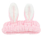 Rabbit Ear Face Wash Headband - Soft Elastic Makeup Hairband