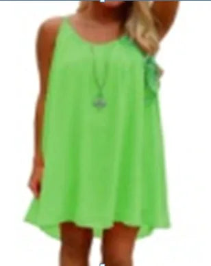 Sexy Womens Mini Summer Dress | Sleeveless Backless Beach Party Robe