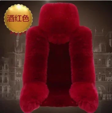 Winter Wool Car Seat Cover - Luxury Shearling Front Cushion