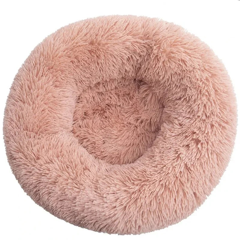 Round Pet Bed | Super Soft Plush Dog House Winter Warm Sleeping Mat