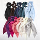 Scarf Pony Tail Scrunchie | Long Ribbon Bow Elastic Hair Tie