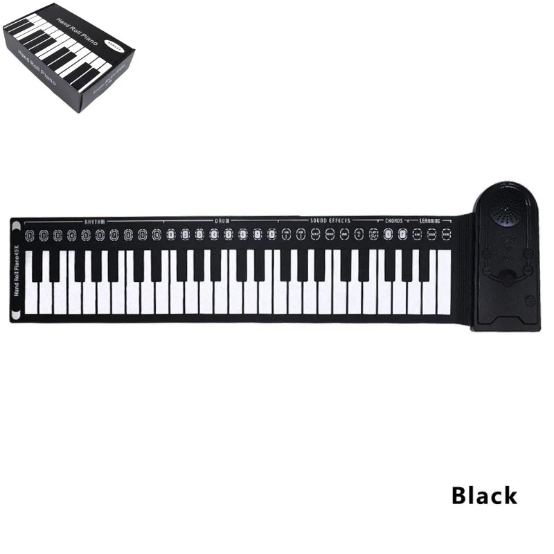 49-Key Roll Up Silicone Piano | Portable Foldable Keyboard for Kids