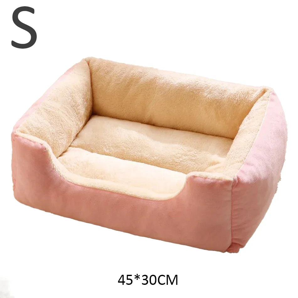 Bed for Cats | Soft Plush Pet Cushion Kitten House Basket Supply Set