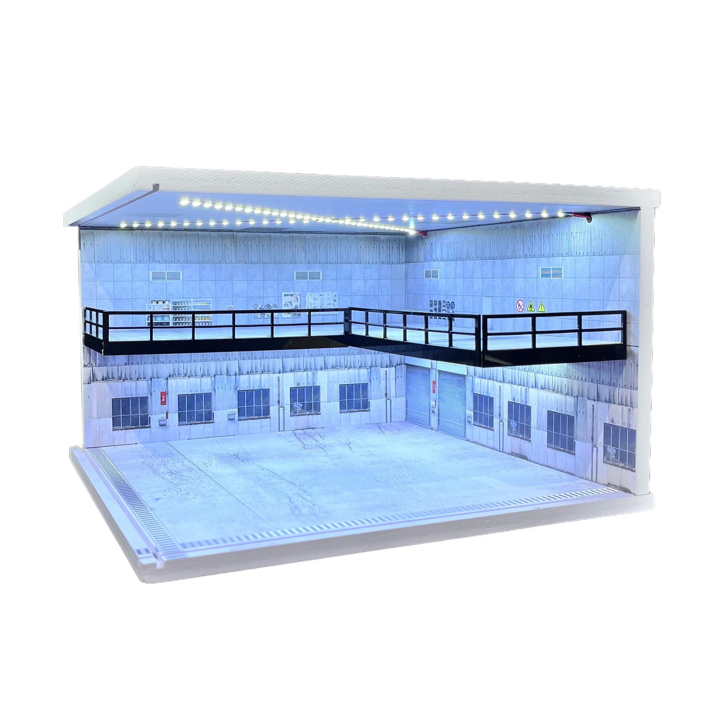 LED Lighted Parking Lot Diorama - Multi-Scale Diecast Display