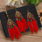 Feather Necklace Earring Set | Vintage Sun Pattern Handmade Jewellery
