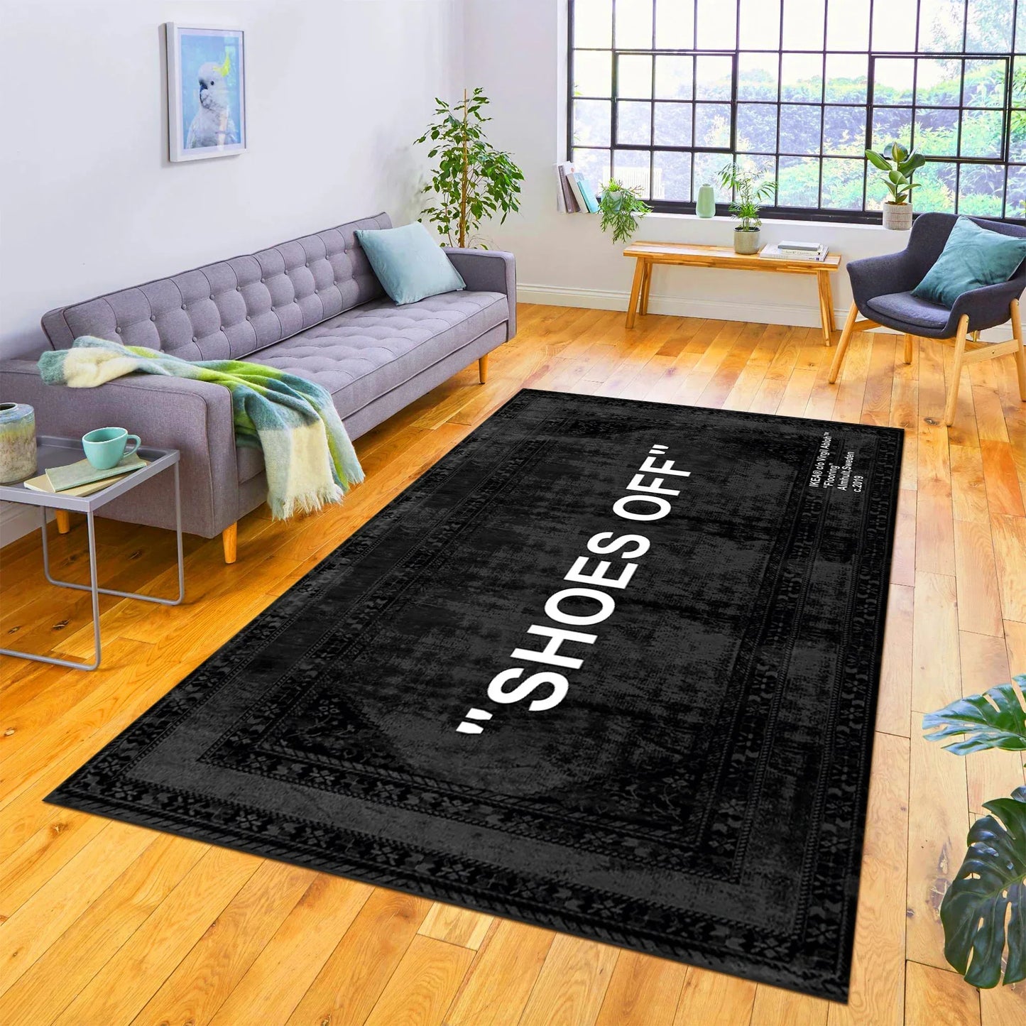 "Shoes Off" Hypebeast Rug | Streetwear Inspired Washable Sneaker Mat