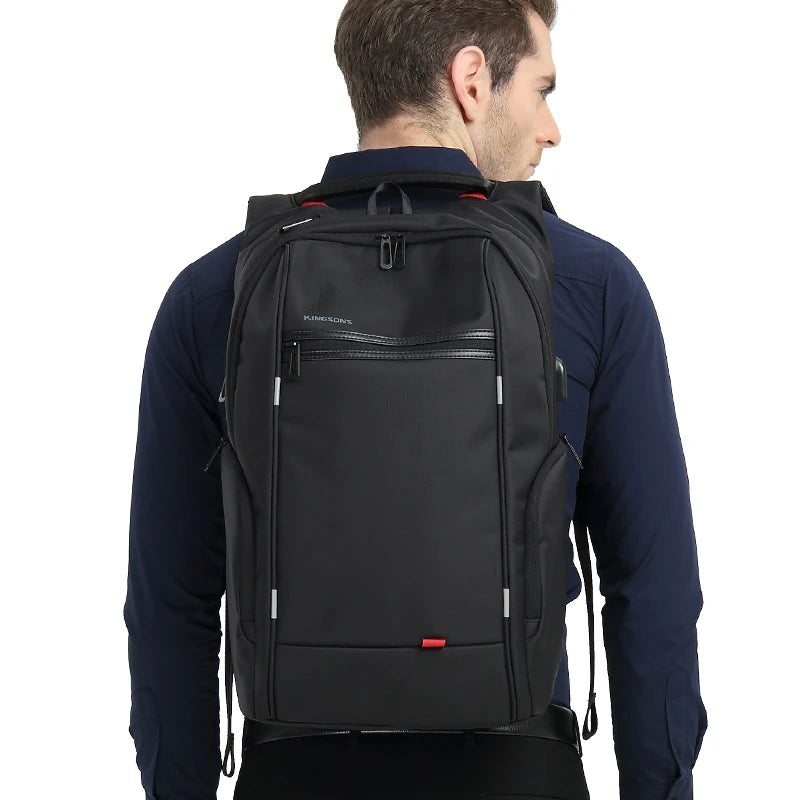 17.3" Anti-Theft Laptop Backpack - Waterproof USB Business Bag
