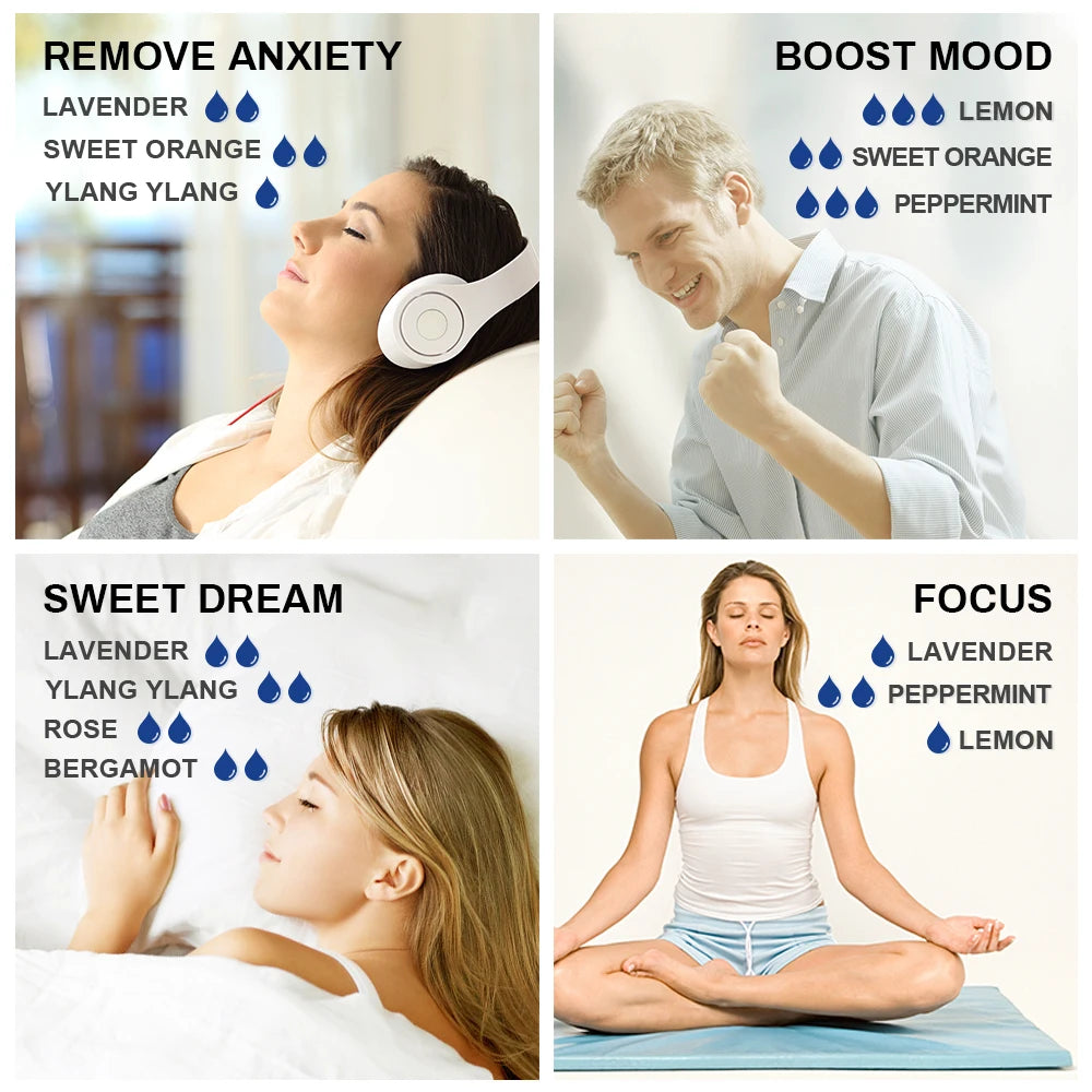 16-Pack Pure Essential Oils Set - 10ml Aromatherapy Collection